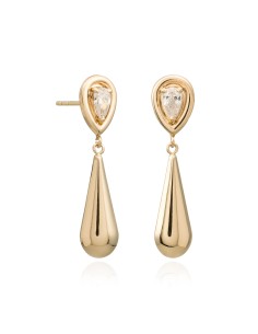 Pendientes oro gota