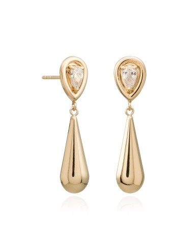 Pendientes oro gota