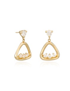 Pendientes oro con circonitas