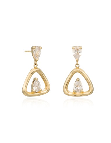 Pendientes de oro con circonitas